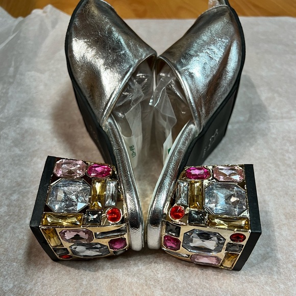 NWOT - Shein Rhinestone Slipper Sandal *Silver - Picture 3 of 12